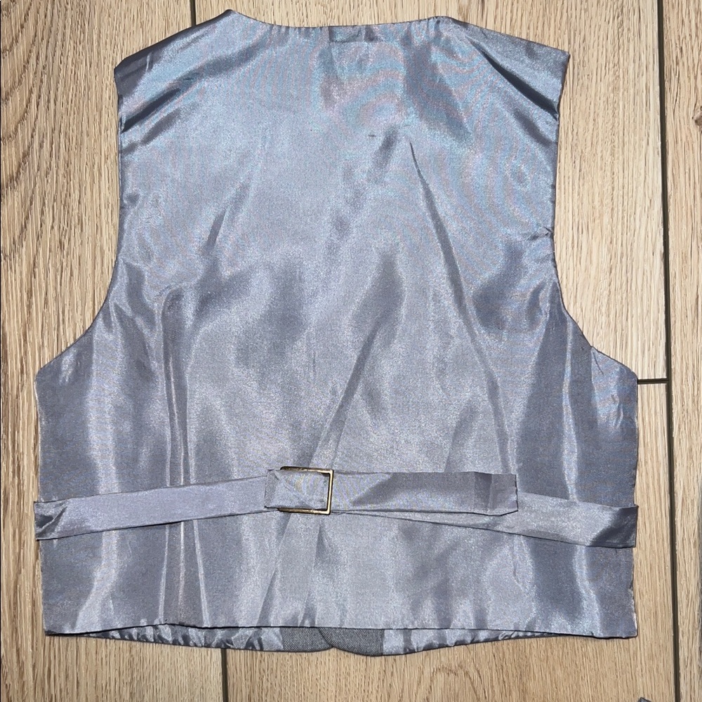 Elegant Kids Light Gray 3 Piece Formal Wear with Vest, Pants and Tie - Picture 4 of 13